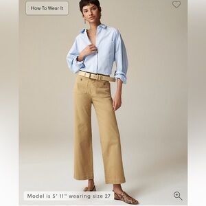 JCrew sailor Slim wide leg Chino pant